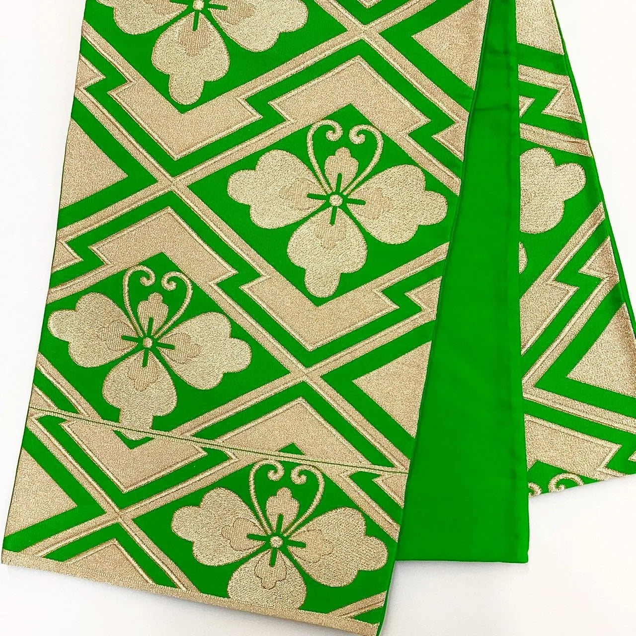 6979# Japanese Vintage Fukuro Obi Belt Kimono Fabric Silk Traditional