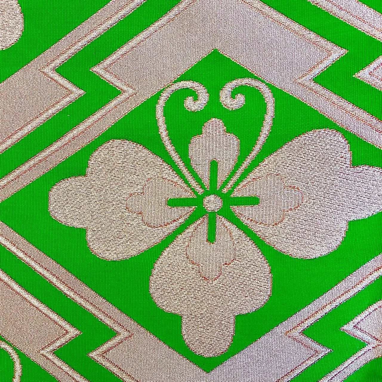 6979# Japanese Vintage Fukuro Obi Belt Kimono Fabric Silk Traditional