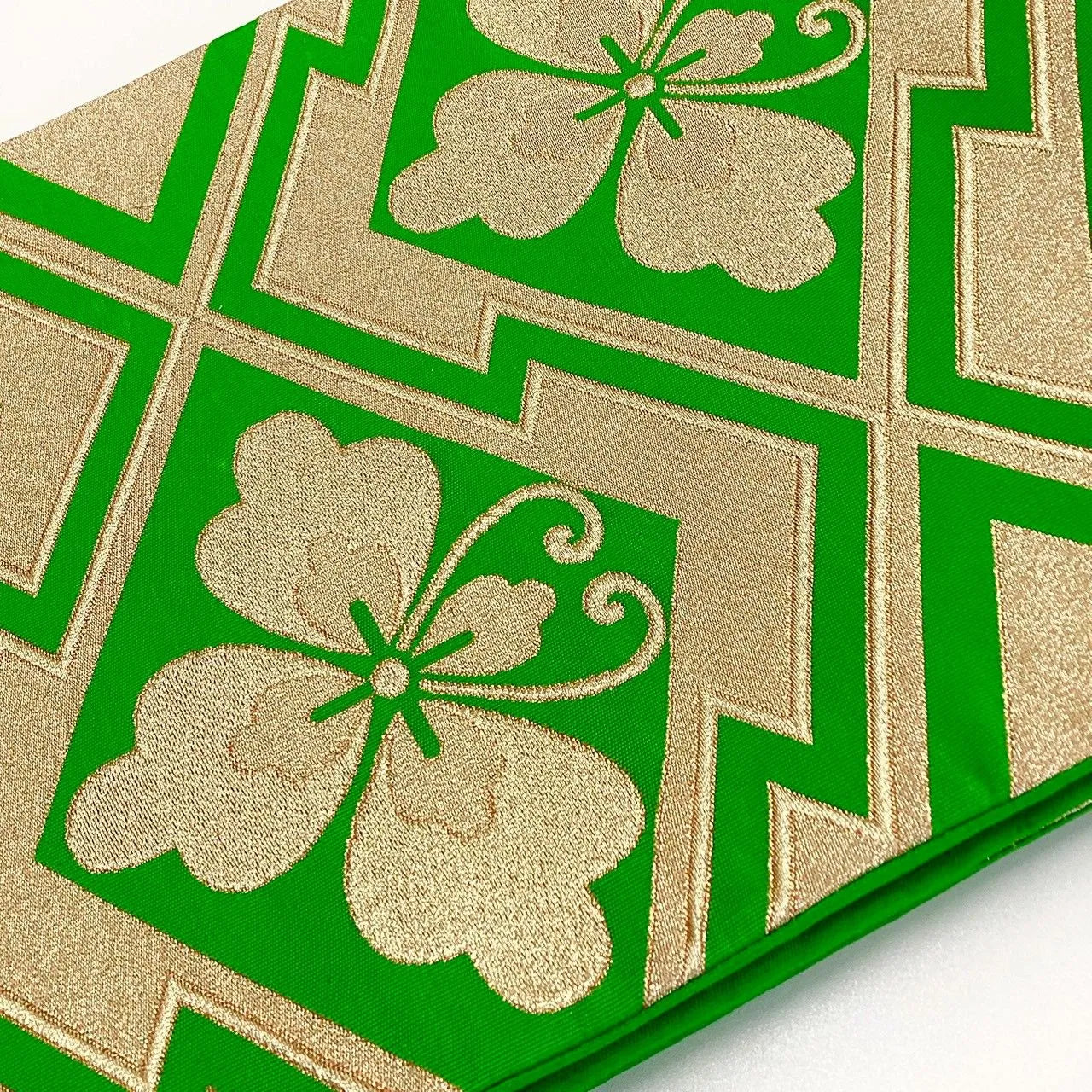 6979# Japanese Vintage Fukuro Obi Belt Kimono Fabric Silk Traditional