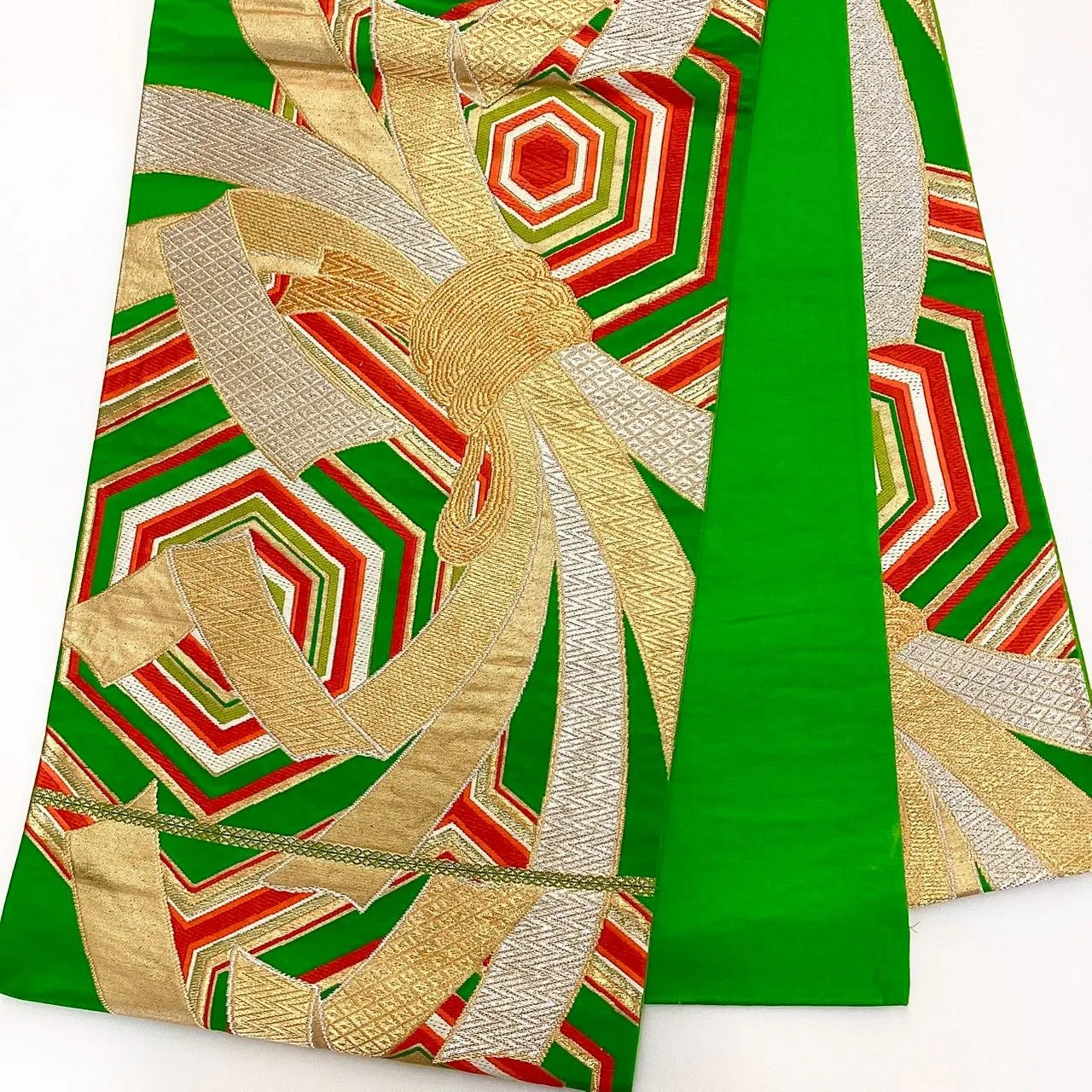 6981# Japanese Vintage Fukuro Obi Belt Kimono Fabric Silk Traditional