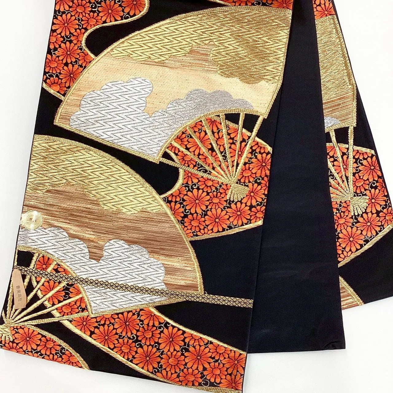6987# Japanese Vintage Fukuro Obi Belt Kimono Fabric Silk Traditional Untailored