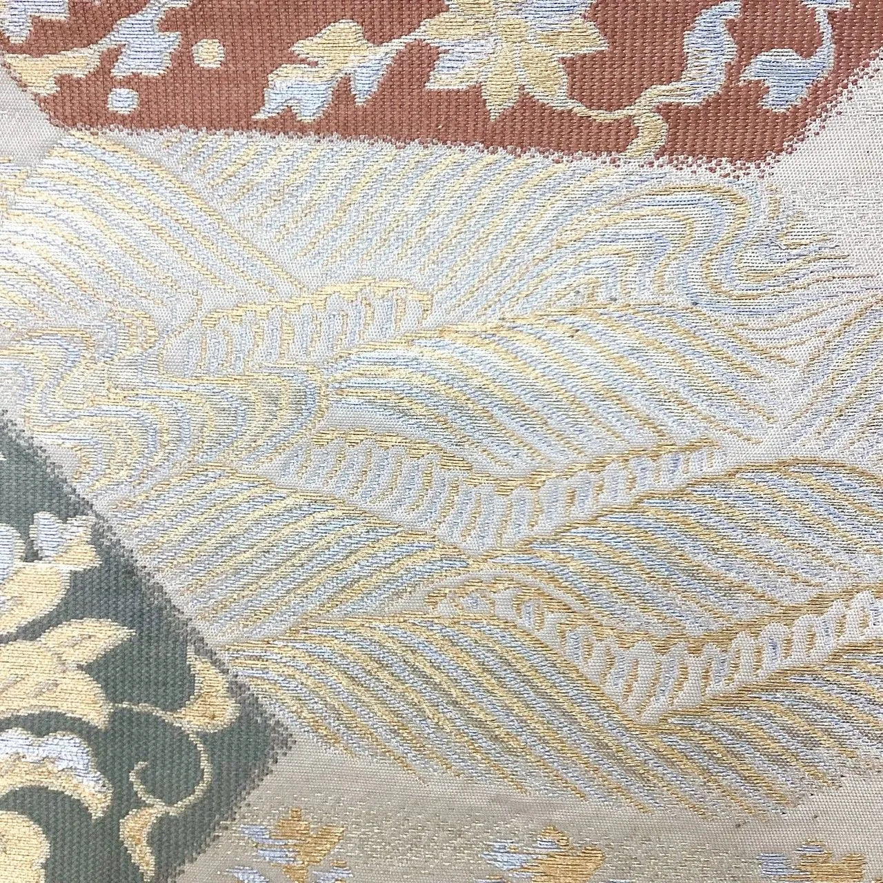 6988# Japanese Vintage Fukuro Obi Belt Kimono Fabric Silk Traditional Untailored