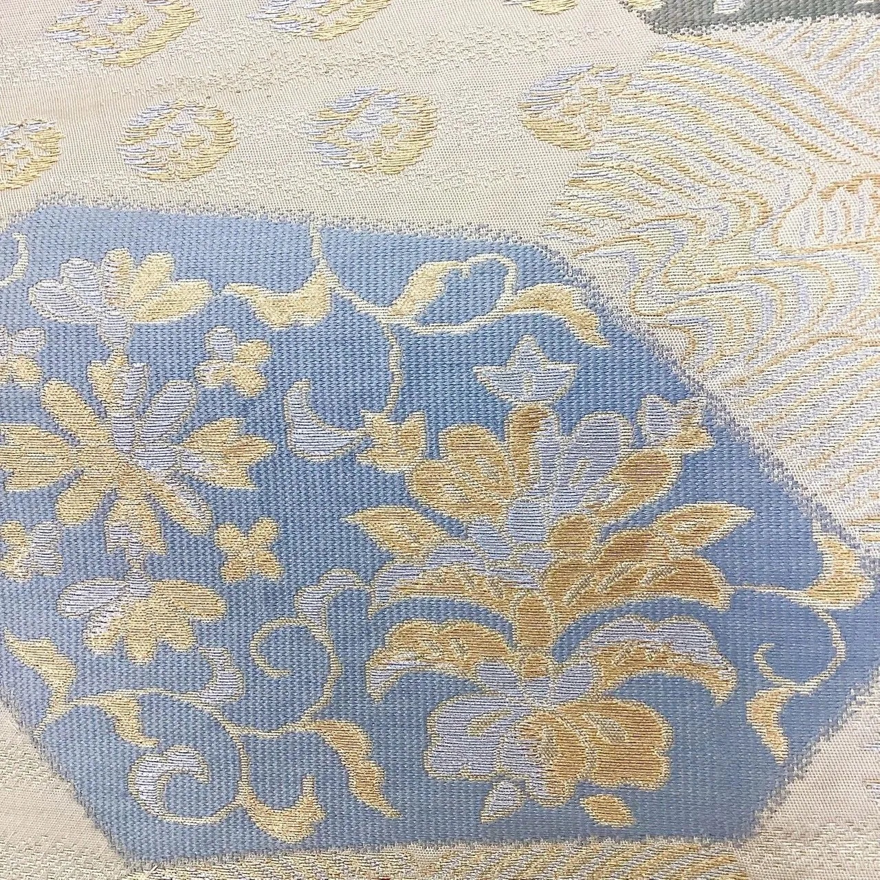 6988# Japanese Vintage Fukuro Obi Belt Kimono Fabric Silk Traditional Untailored