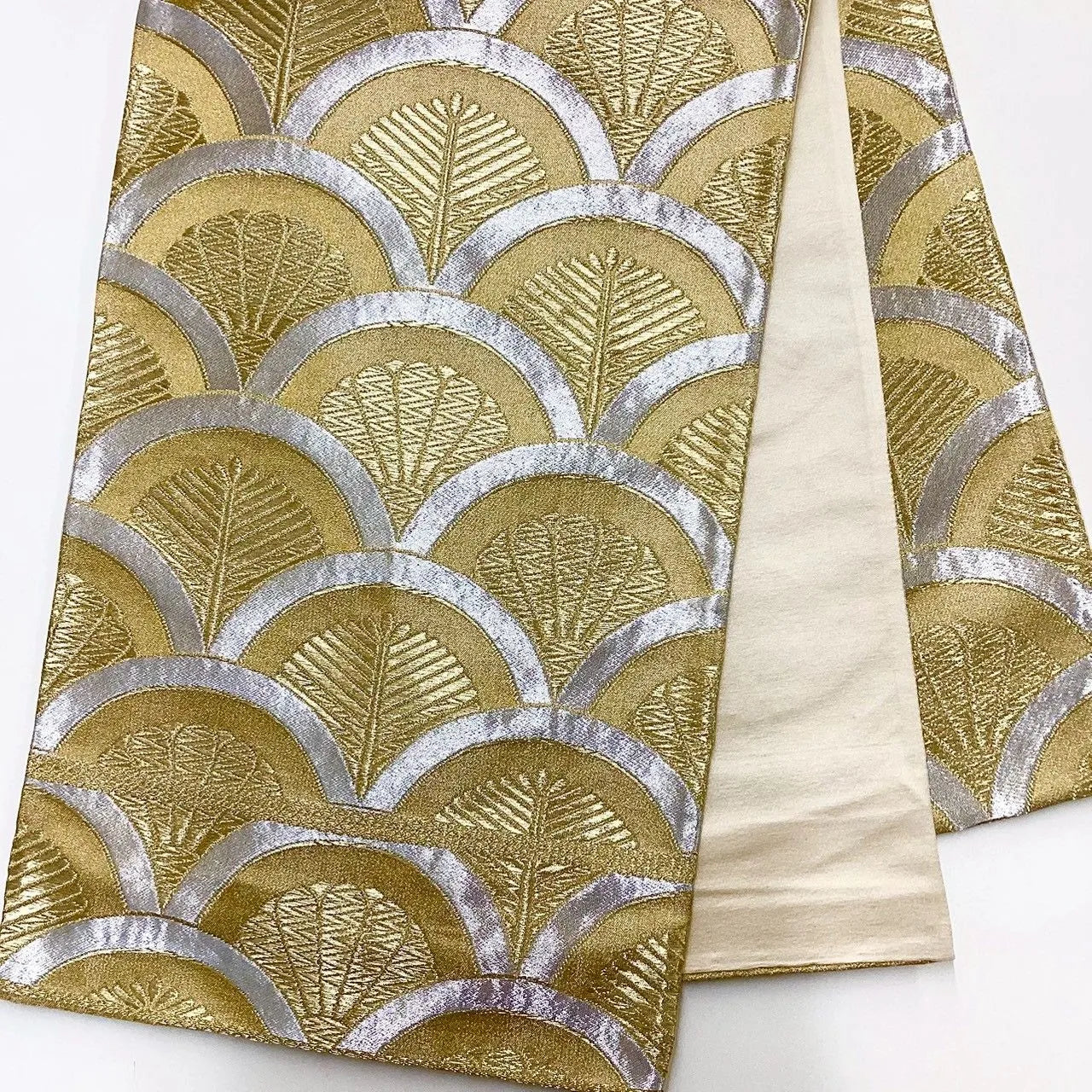 6990# Japanese Vintage Fukuro Obi Belt Kimono Fabric Silk Traditional