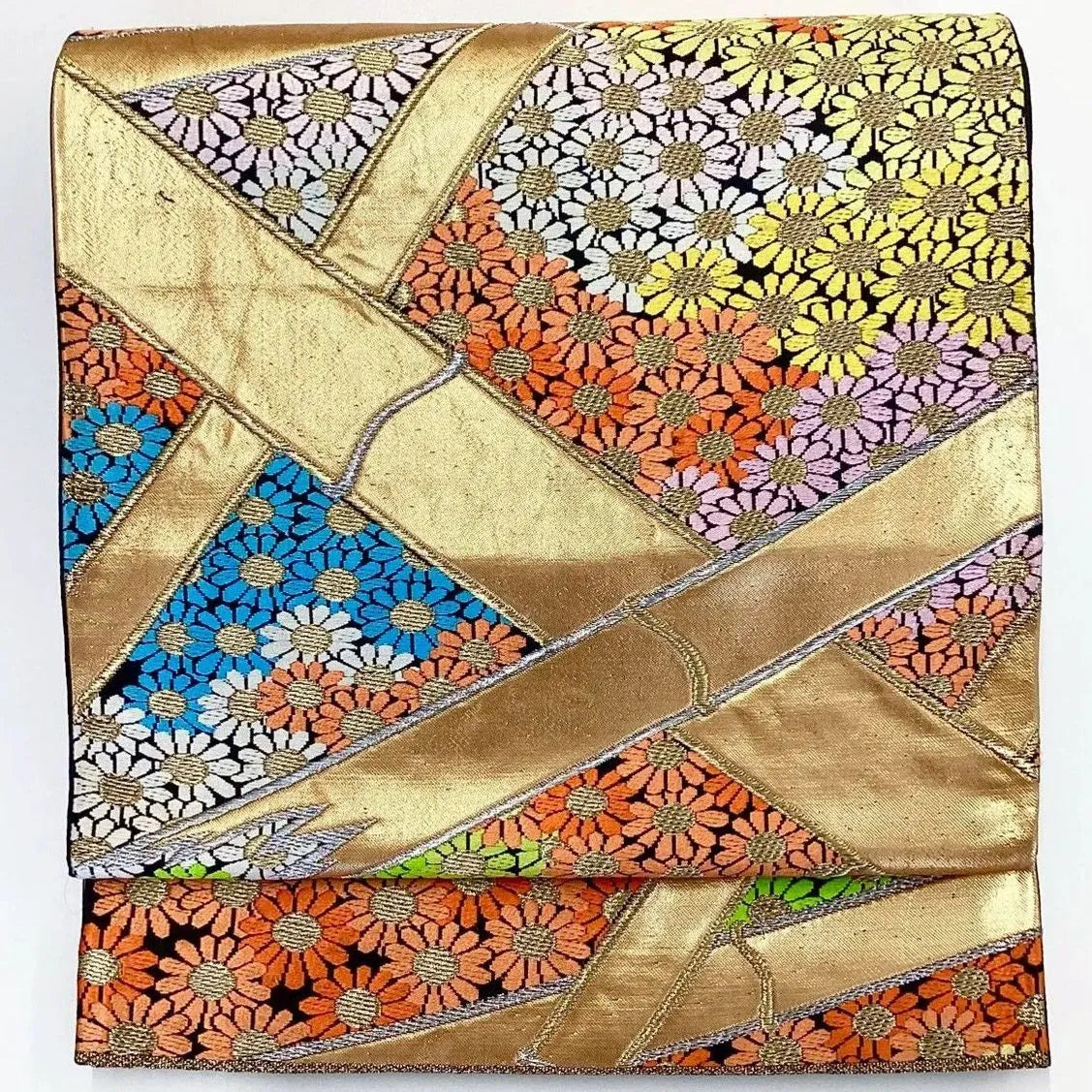 6975# Japanese Vintage Fukuro Obi Belt Kimono Fabric Silk Traditional