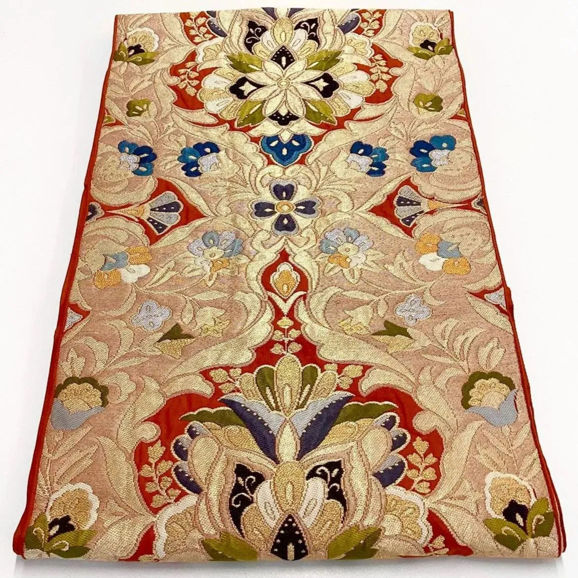 6978# Japanese Vintage Fukuro Obi Belt Kimono Fabric Silk Traditional