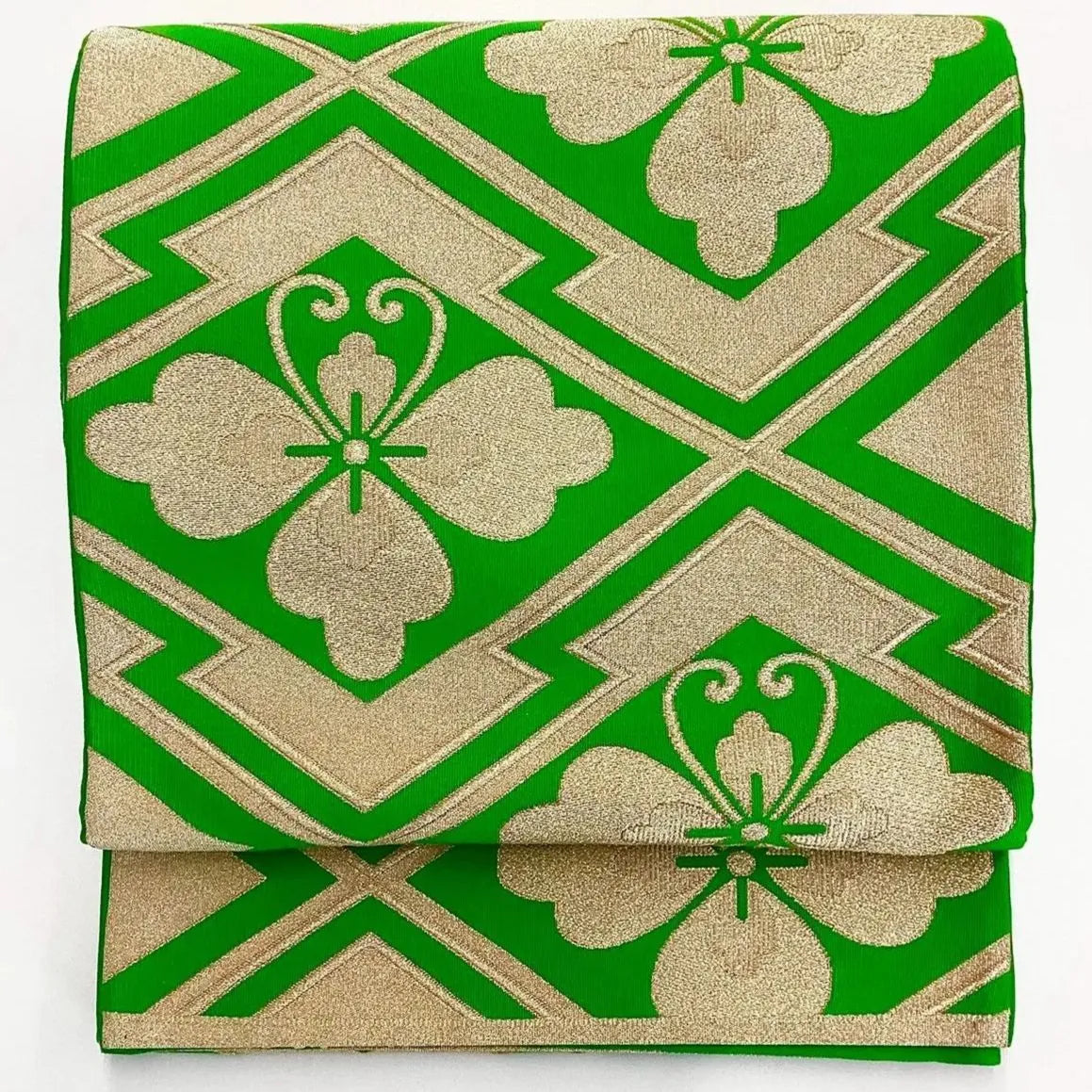 6979# Japanese Vintage Fukuro Obi Belt Kimono Fabric Silk Traditional