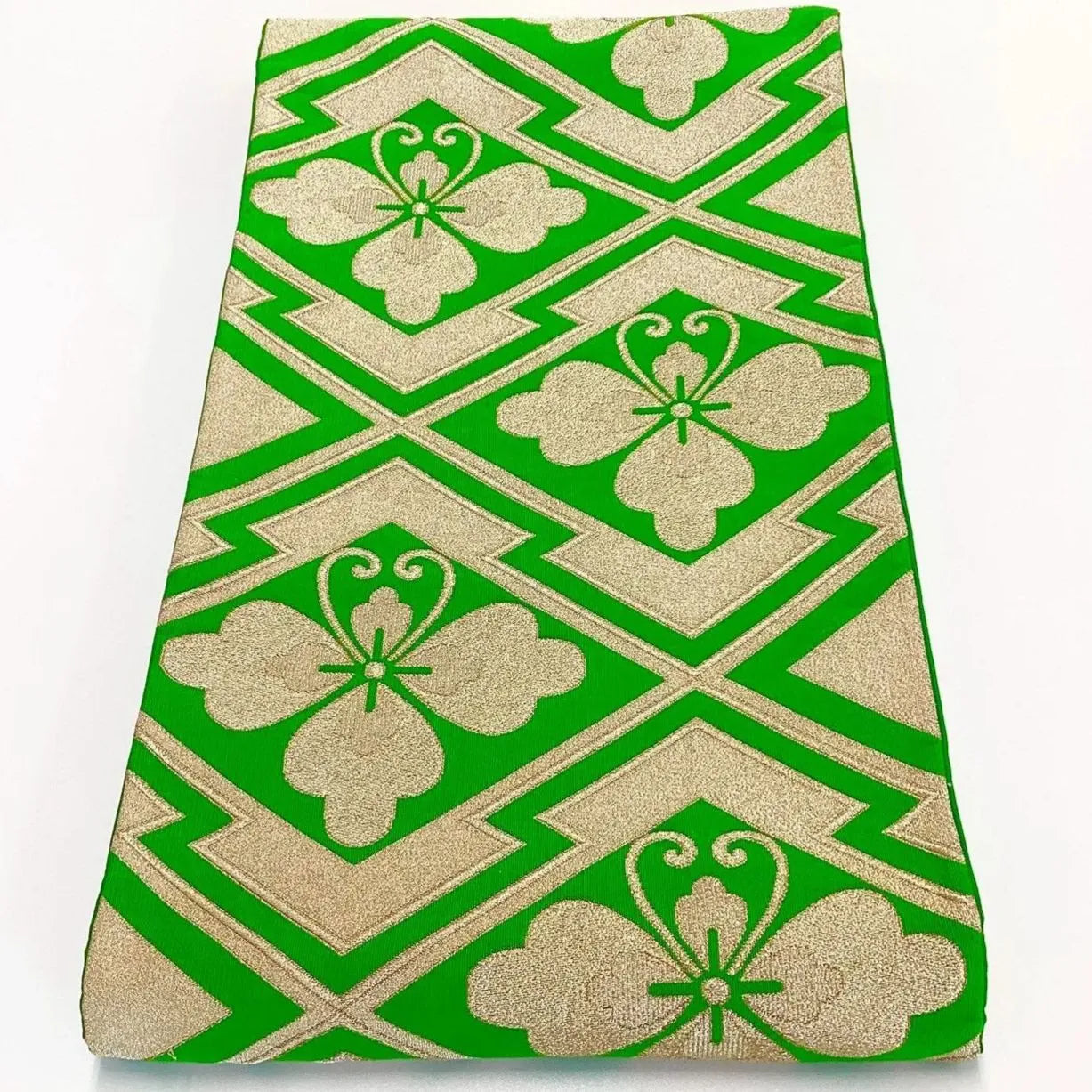 6979# Japanese Vintage Fukuro Obi Belt Kimono Fabric Silk Traditional