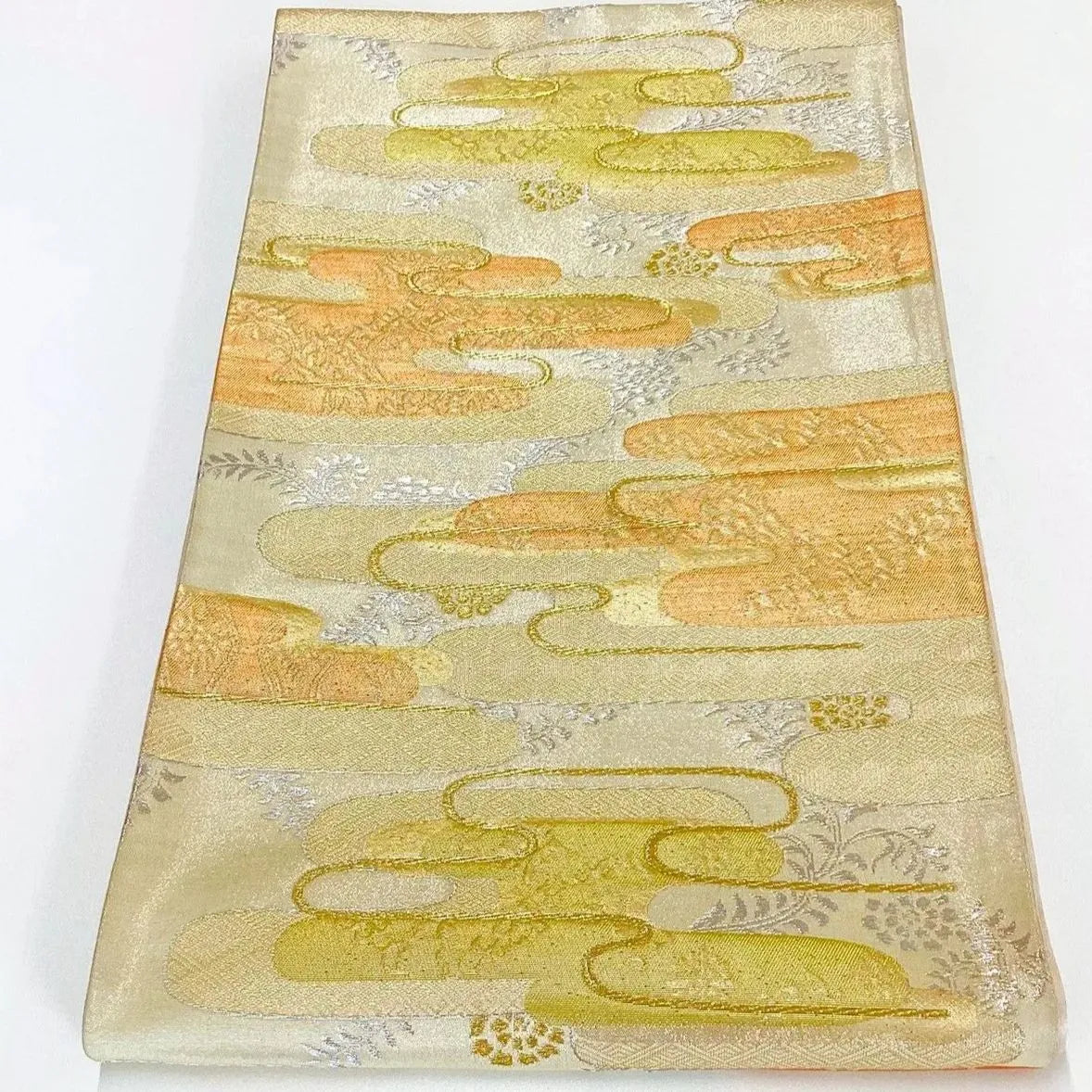 6986# Japanese Vintage Fukuro Obi Belt Kimono Fabric Silk Traditional