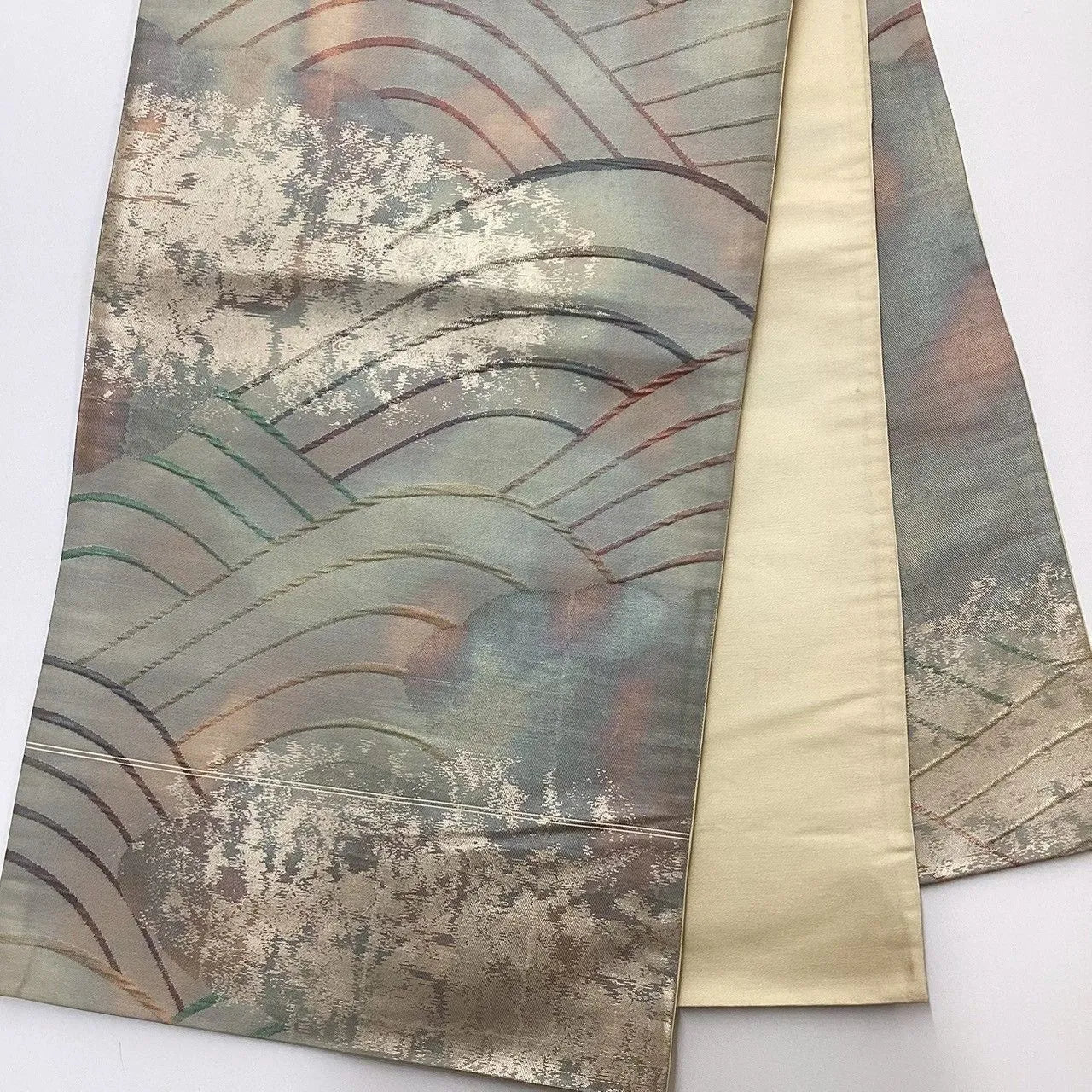 6991# Japanese Vintage Fukuro Obi Belt Kimono Fabric Silk Traditional Untailored