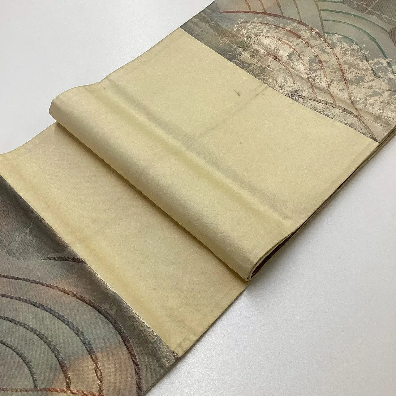 6991# Japanese Vintage Fukuro Obi Belt Kimono Fabric Silk Traditional Untailored