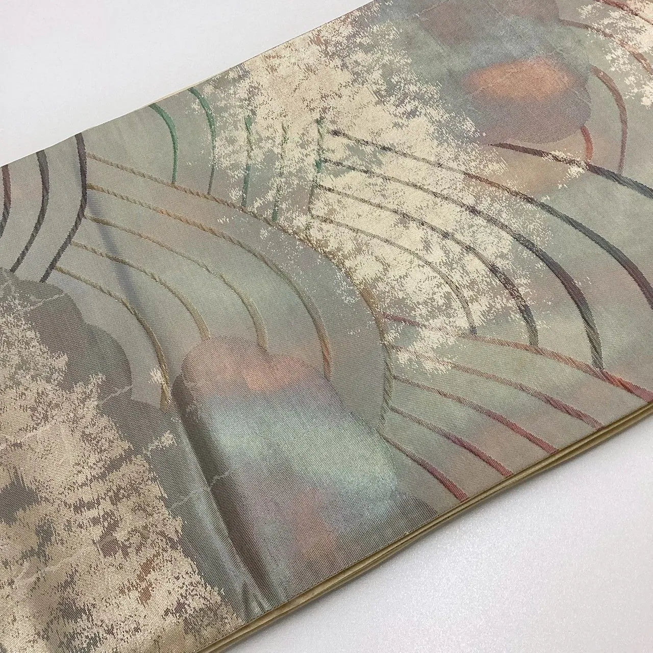 6991# Japanese Vintage Fukuro Obi Belt Kimono Fabric Silk Traditional Untailored