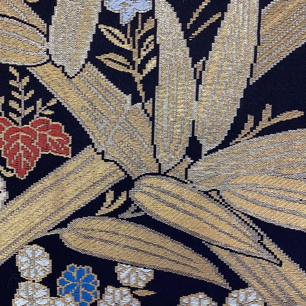 6992# Japanese Vintage Fukuro Obi Belt Kimono Fabric Silk Traditional Untailored