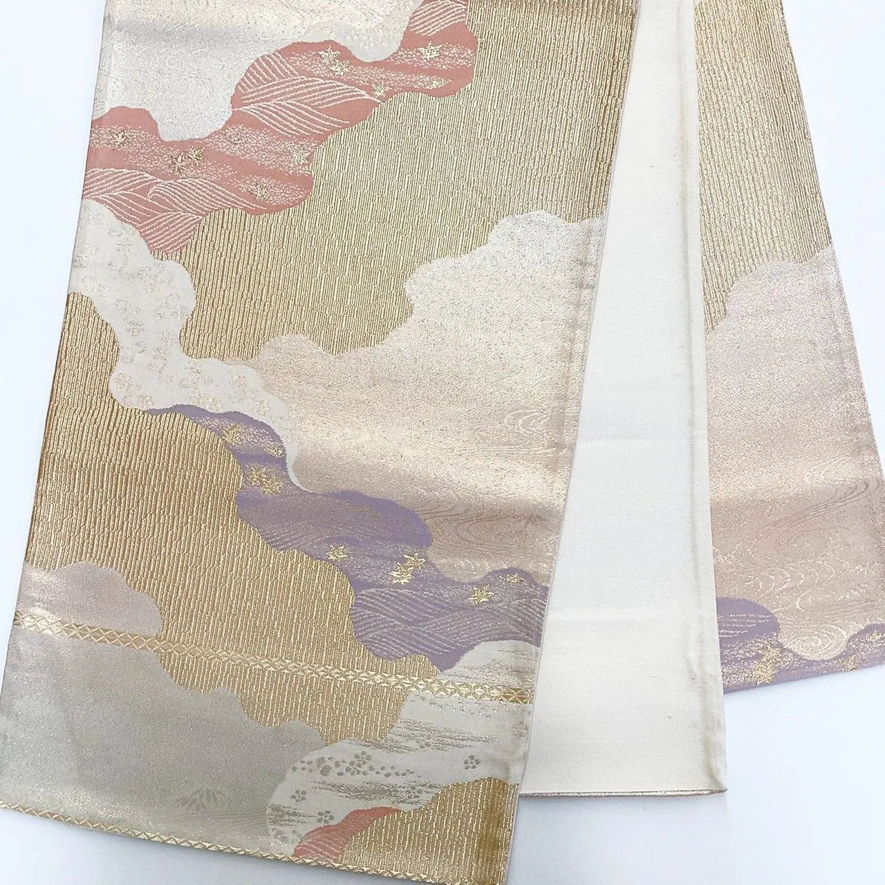 6994# Japanese Vintage Fukuro Obi Belt Kimono Fabric Silk Traditional