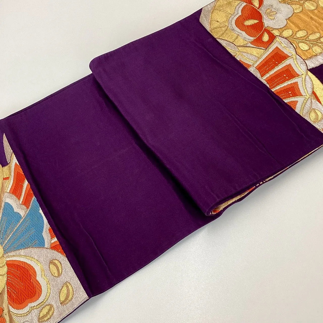 6996# Japanese Vintage Fukuro Obi Belt Kimono Fabric Silk Traditional