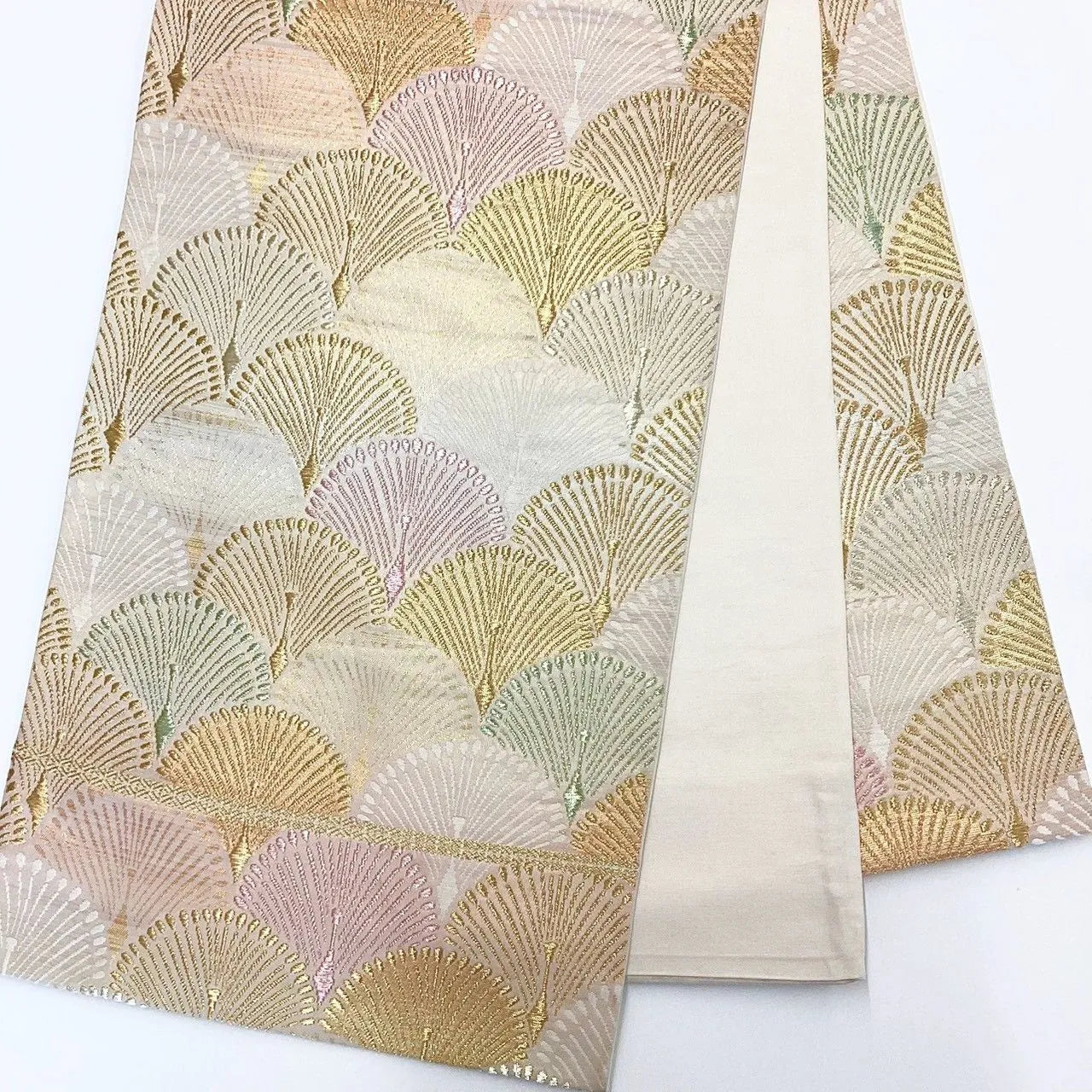 6997# Japanese Vintage Fukuro Obi Belt Kimono Fabric Silk Traditional