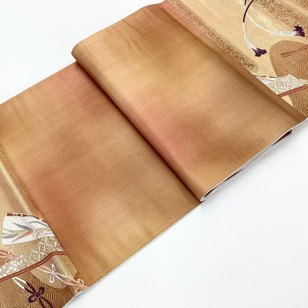 6999# Japanese Vintage Fukuro Obi Belt Kimono Fabric Silk Traditional