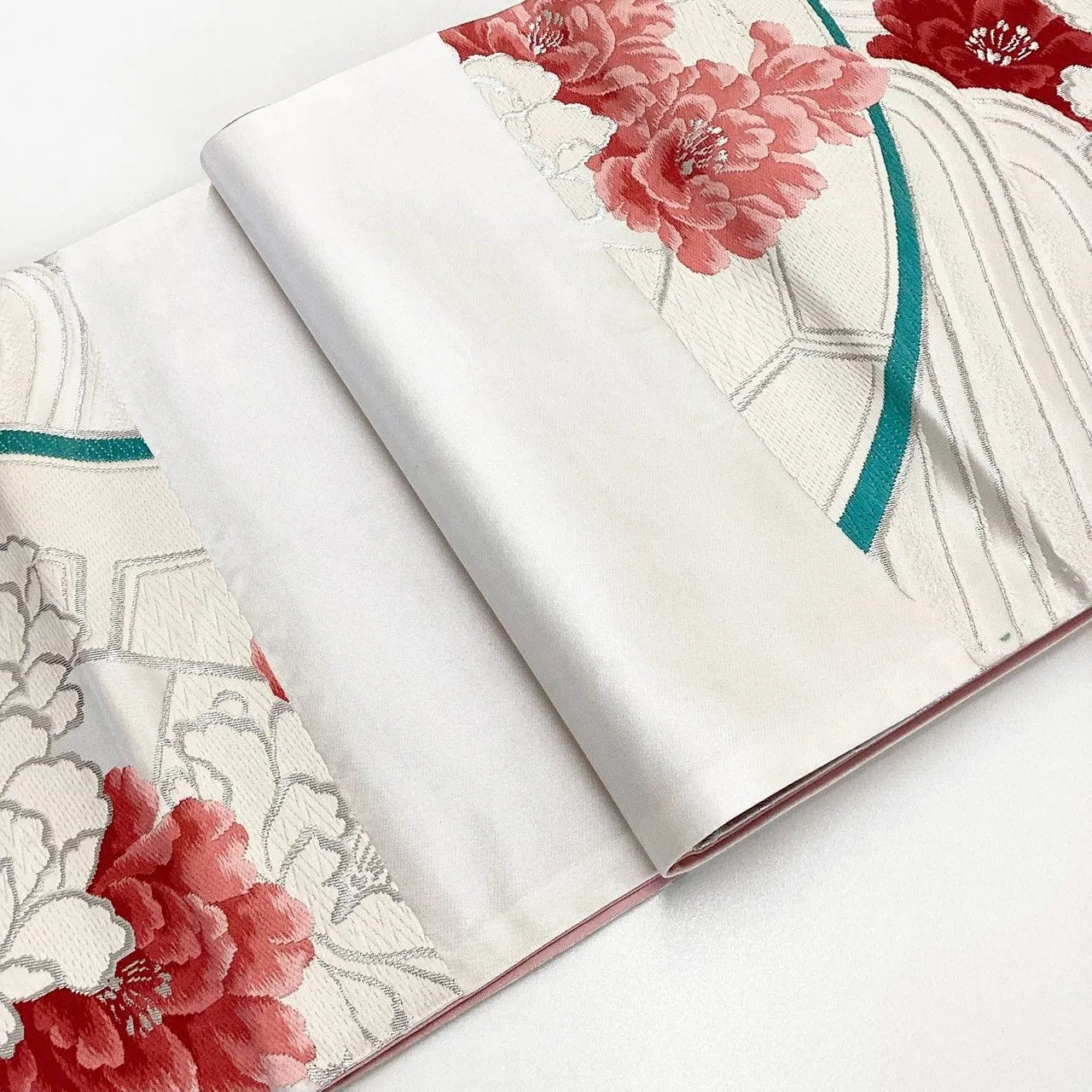 7003# Japanese Vintage Fukuro Obi Belt Kimono Fabric Silk Traditional Embroidery