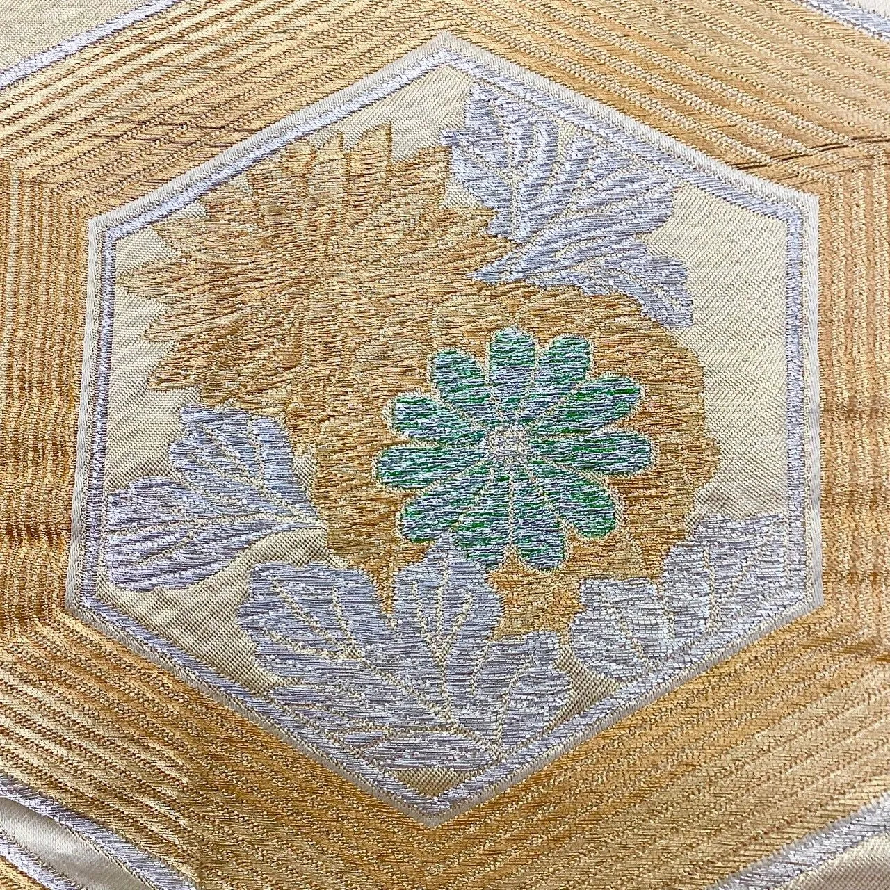 7007# Japanese Vintage Fukuro Obi Belt Kimono Fabric Silk Traditional