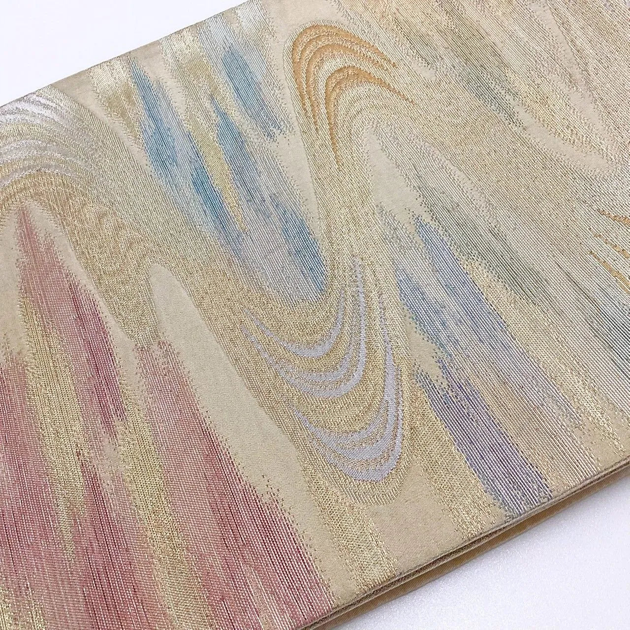 7009# Japanese Vintage Fukuro Obi Belt Kimono Fabric Silk Traditional Untailored