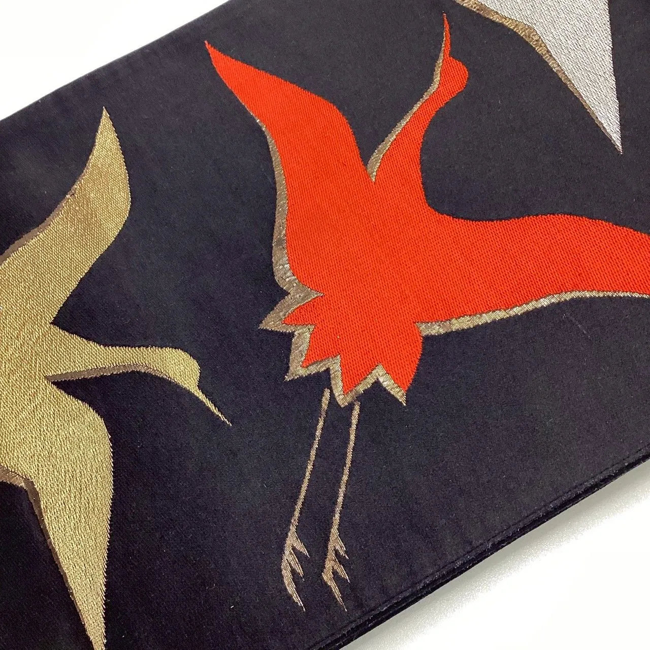 7010# Japanese Vintage Fukuro Obi Belt Kimono Fabric Silk Traditional Untailored