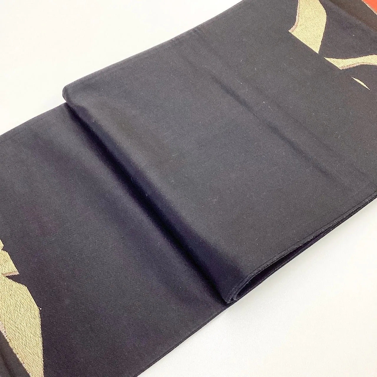 7010# Japanese Vintage Fukuro Obi Belt Kimono Fabric Silk Traditional Untailored