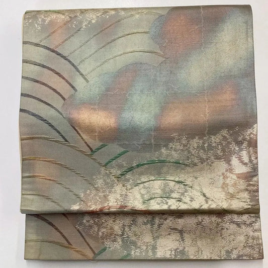 6991# Japanese Vintage Fukuro Obi Belt Kimono Fabric Silk Traditional Untailored