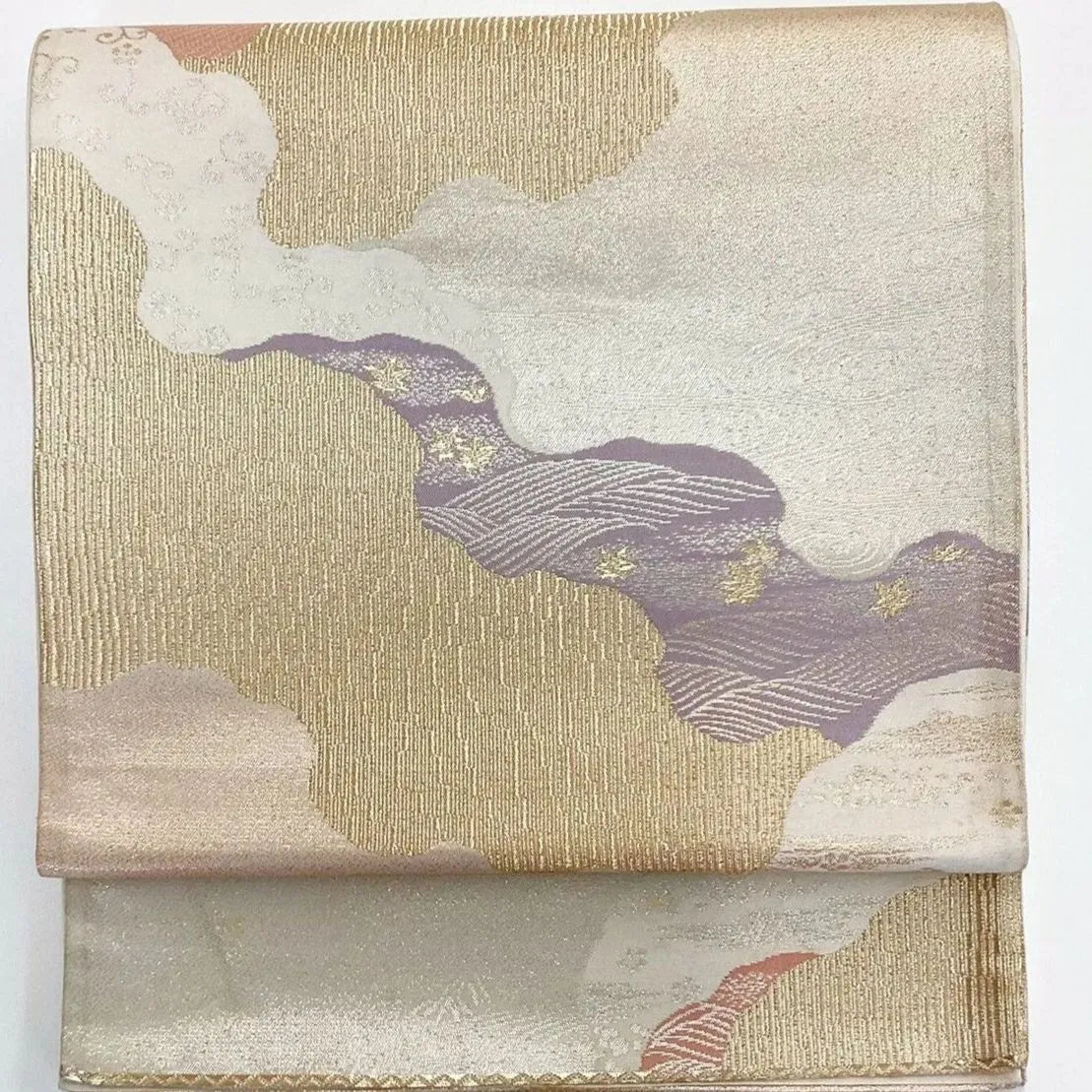 6994# Japanese Vintage Fukuro Obi Belt Kimono Fabric Silk Traditional
