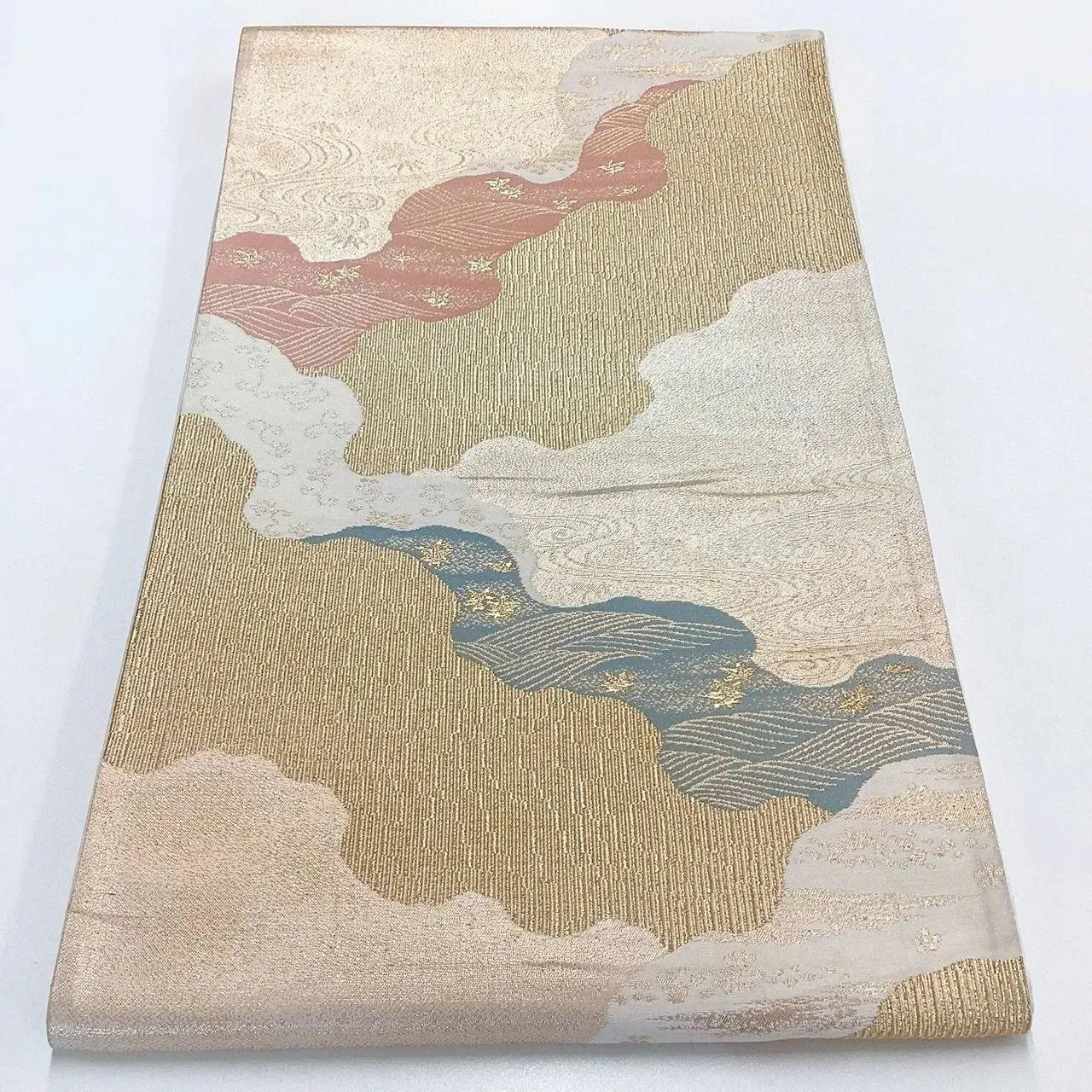 6994# Japanese Vintage Fukuro Obi Belt Kimono Fabric Silk Traditional