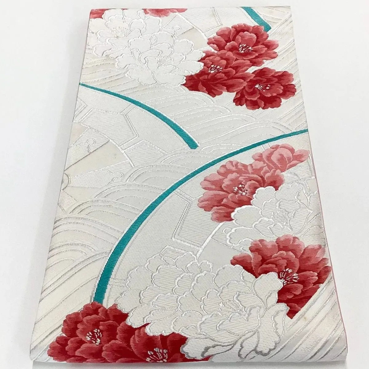 7003# Japanese Vintage Fukuro Obi Belt Kimono Fabric Silk Traditional Embroidery