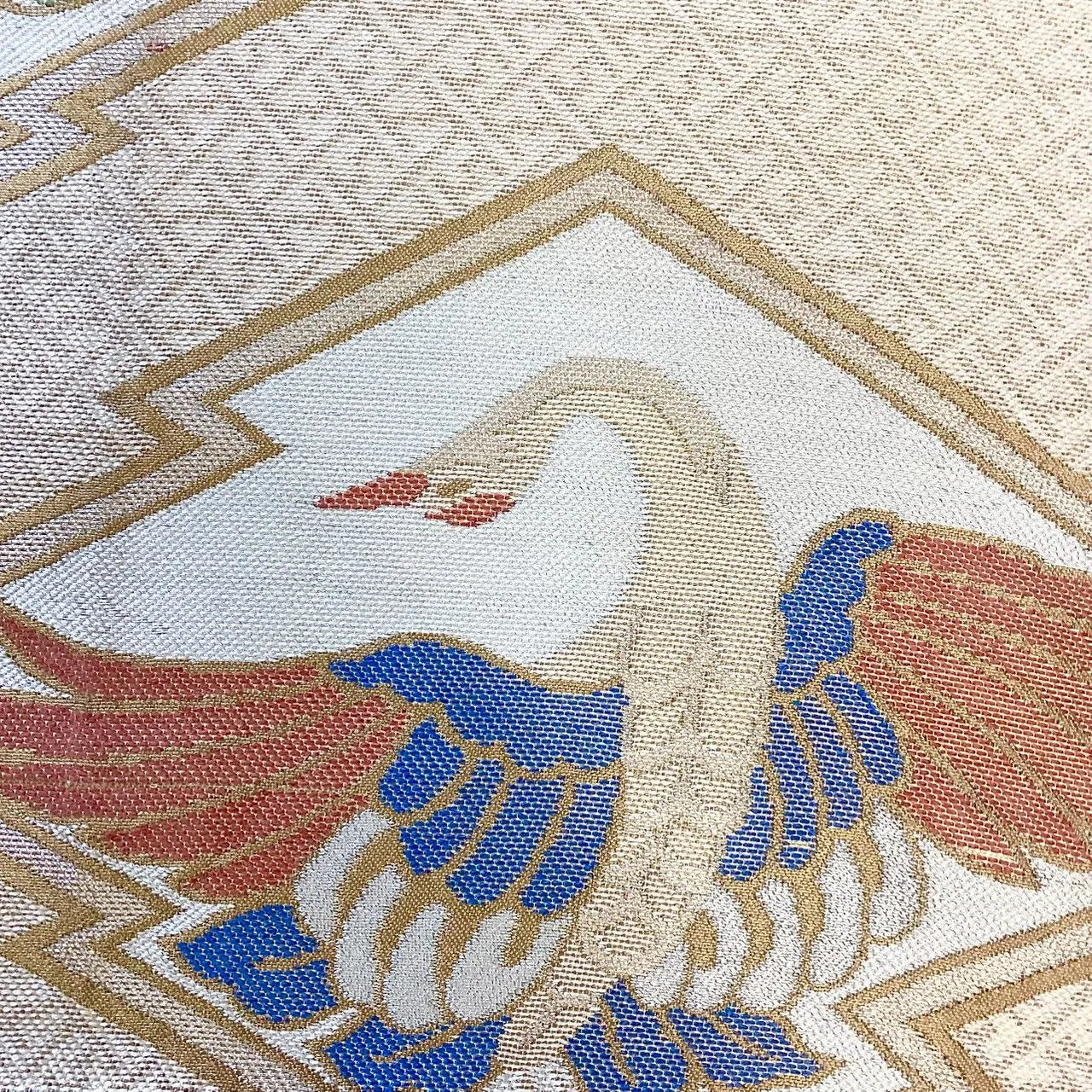 7012# Japanese Vintage Fukuro Obi Belt Kimono Fabric Silk Traditional Untailored