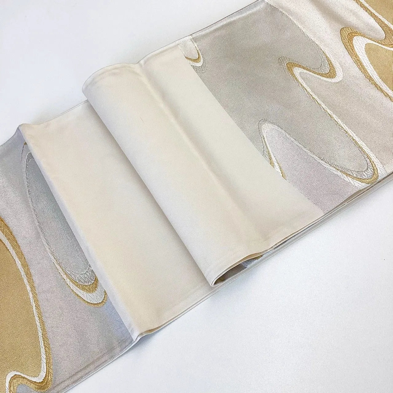 7014# Japanese Vintage Fukuro Obi Belt Kimono Fabric Silk Traditional Untailored