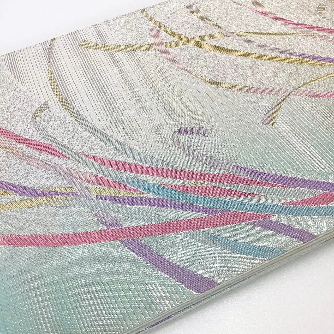 7015# Japanese Vintage Fukuro Obi Belt Kimono Fabric Silk Traditional