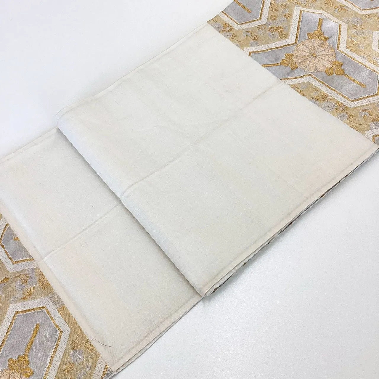 7016# Japanese Vintage Fukuro Obi Belt Kimono Fabric Silk Traditional