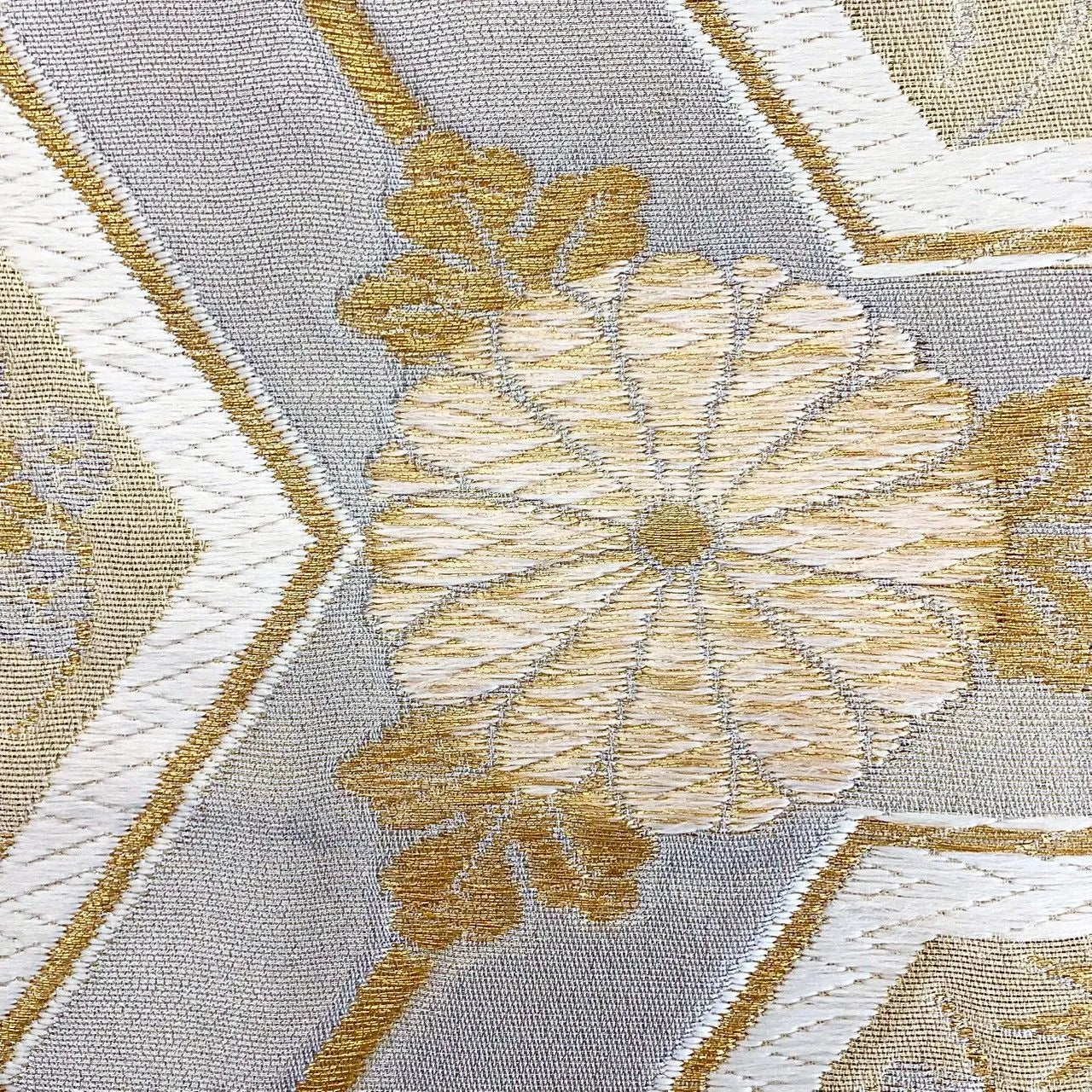 7016# Japanese Vintage Fukuro Obi Belt Kimono Fabric Silk Traditional