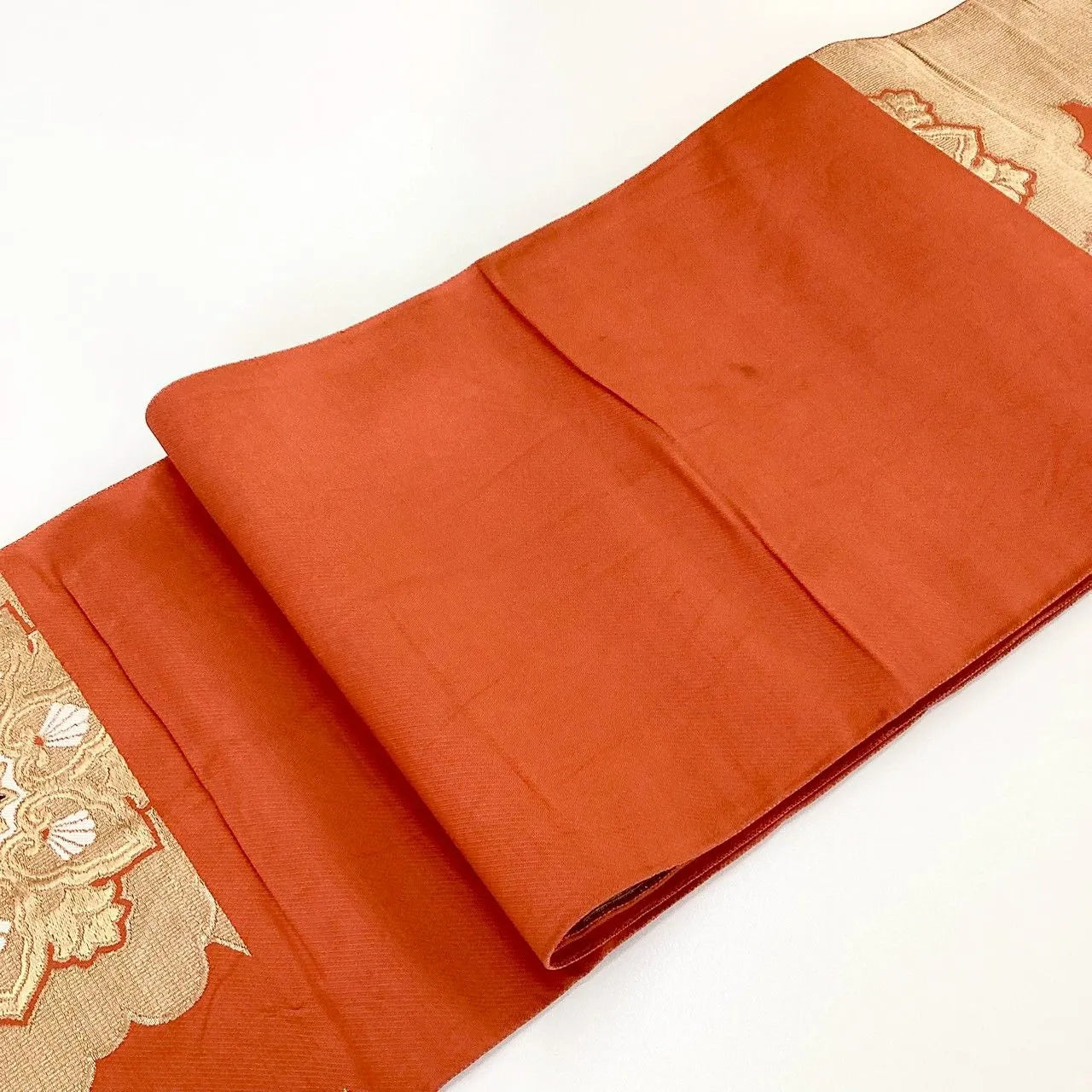 7018# Japanese Vintage Fukuro Obi Belt Kimono Fabric Silk Traditional