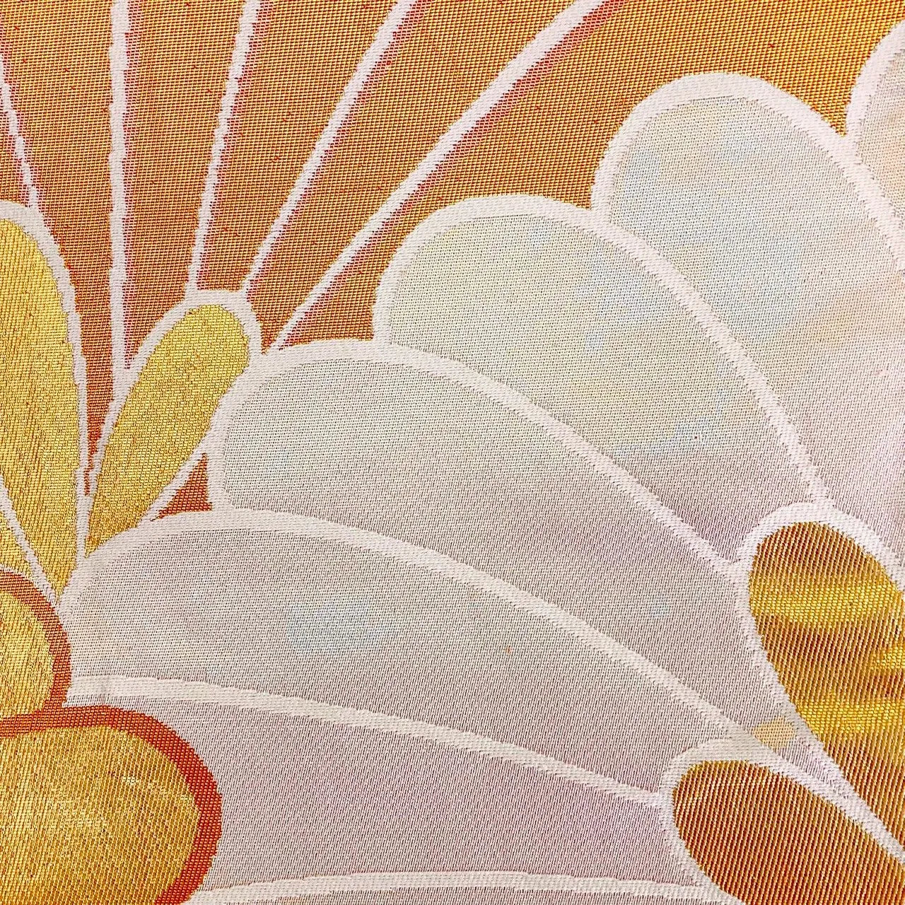 7020# Japanese Vintage Fukuro Obi Belt Kimono Fabric Silk Traditional Untailored