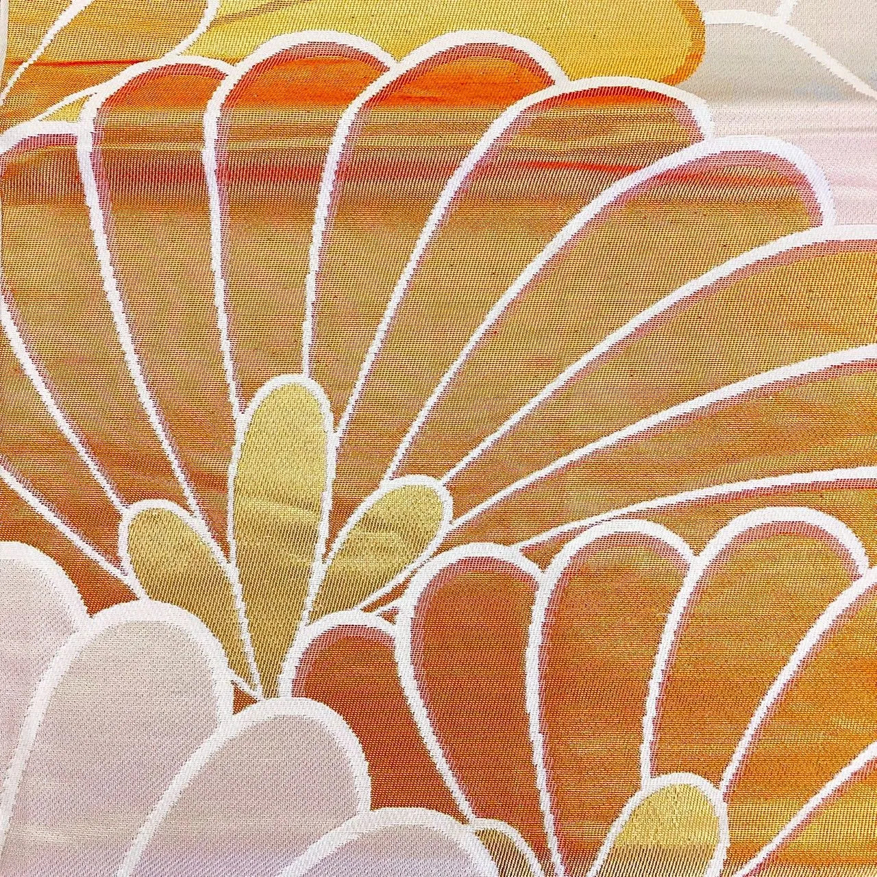 7020# Japanese Vintage Fukuro Obi Belt Kimono Fabric Silk Traditional Untailored