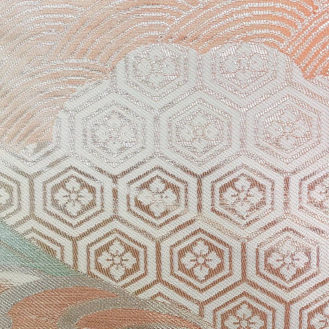 7021# Japanese Vintage Fukuro Obi Belt Kimono Fabric Silk Traditional