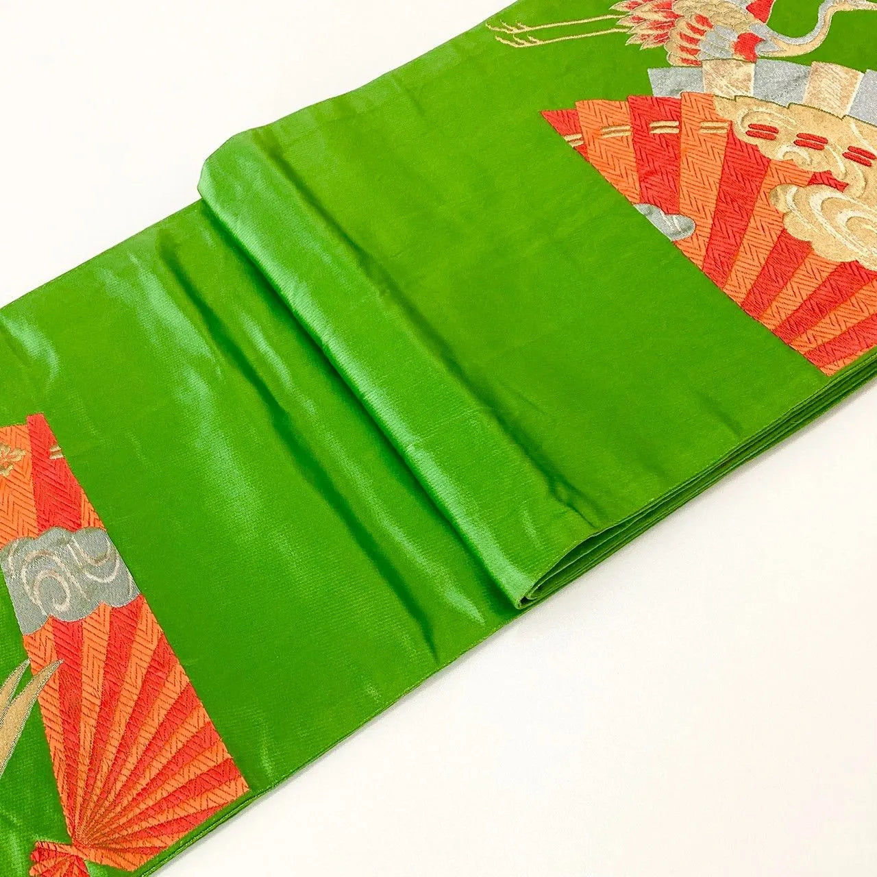 7022# Japanese Vintage Fukuro Obi Belt Kimono Fabric Silk Traditional Untailored