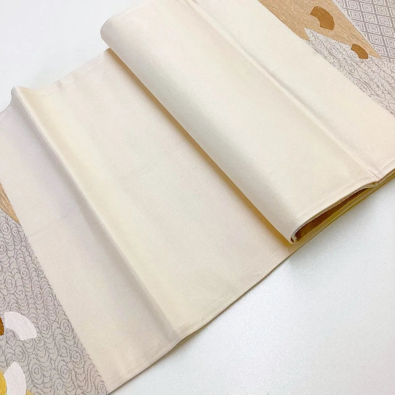 7026# Japanese Vintage Fukuro Obi Belt Kimono Fabric Silk Traditional