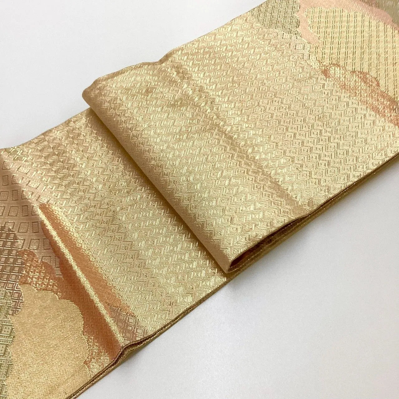 7027# Japanese Vintage Fukuro Obi Belt Kimono Fabric Silk Traditional