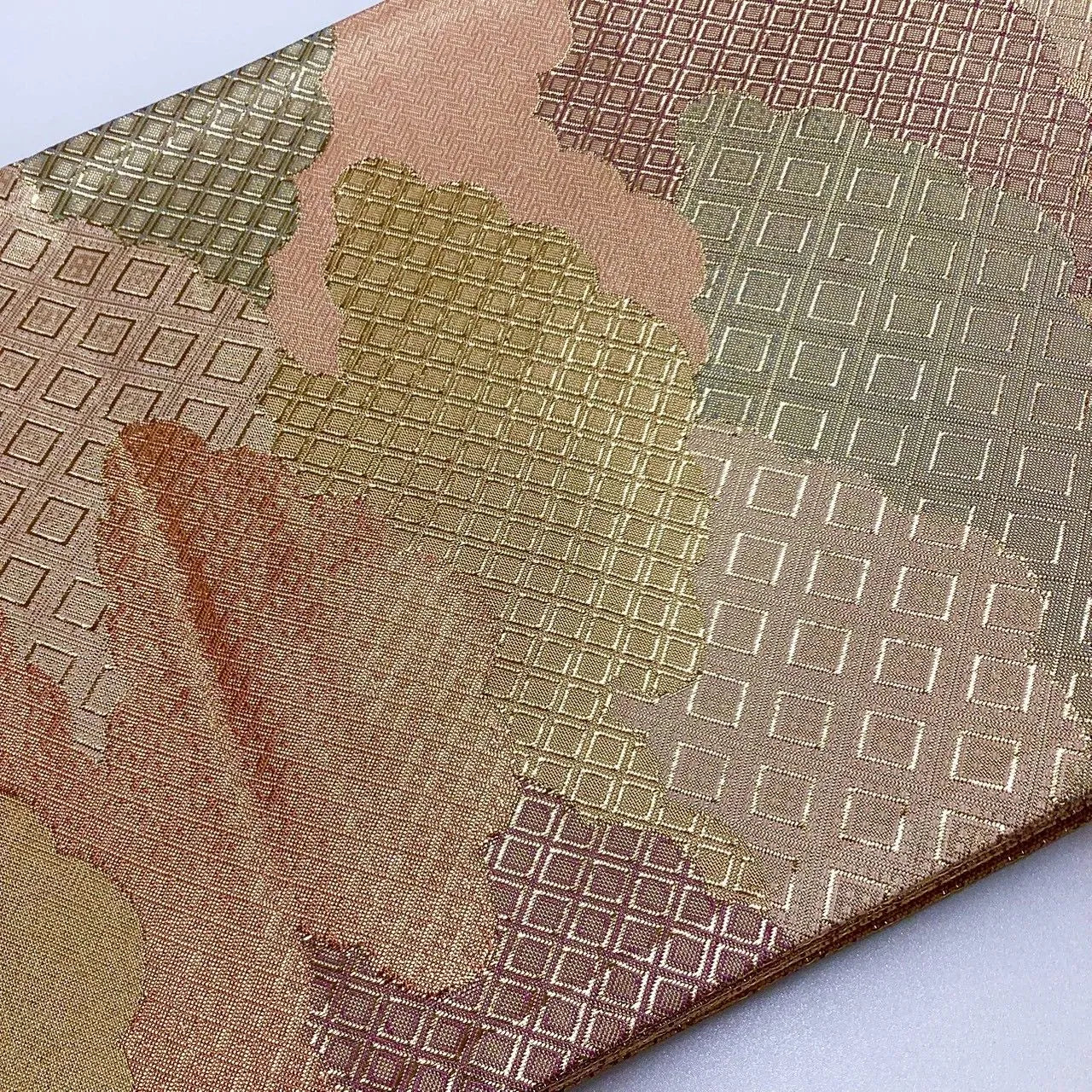 7027# Japanese Vintage Fukuro Obi Belt Kimono Fabric Silk Traditional