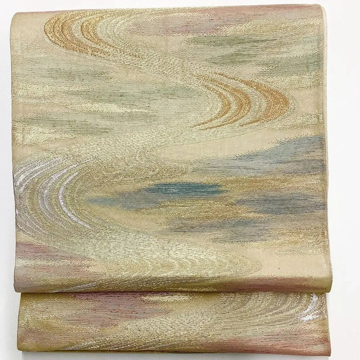 7009# Japanese Vintage Fukuro Obi Belt Kimono Fabric Silk Traditional Untailored