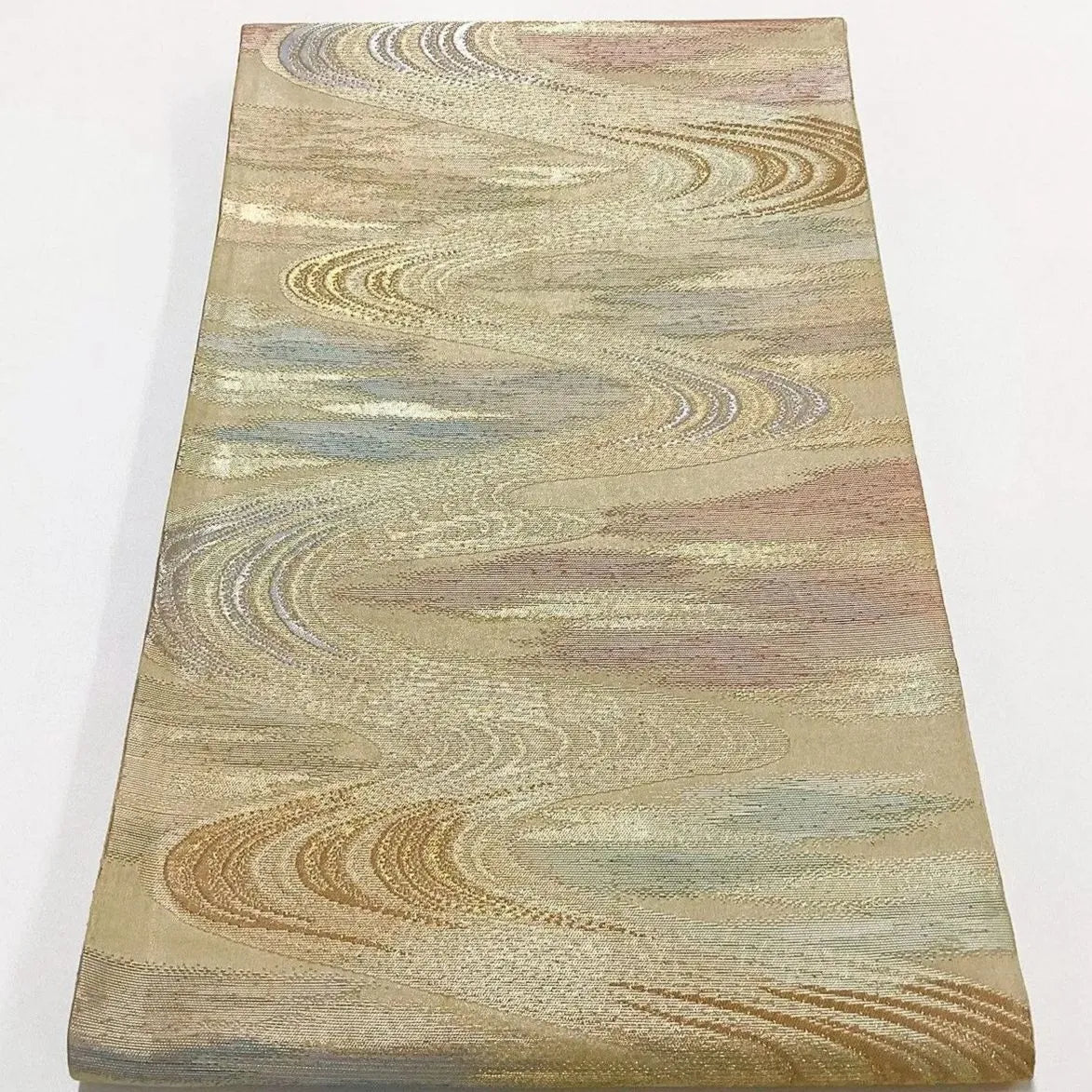 7009# Japanese Vintage Fukuro Obi Belt Kimono Fabric Silk Traditional Untailored