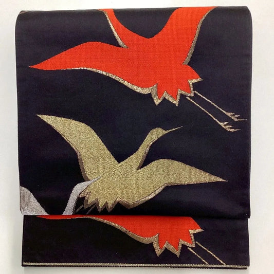 7010# Japanese Vintage Fukuro Obi Belt Kimono Fabric Silk Traditional Untailored