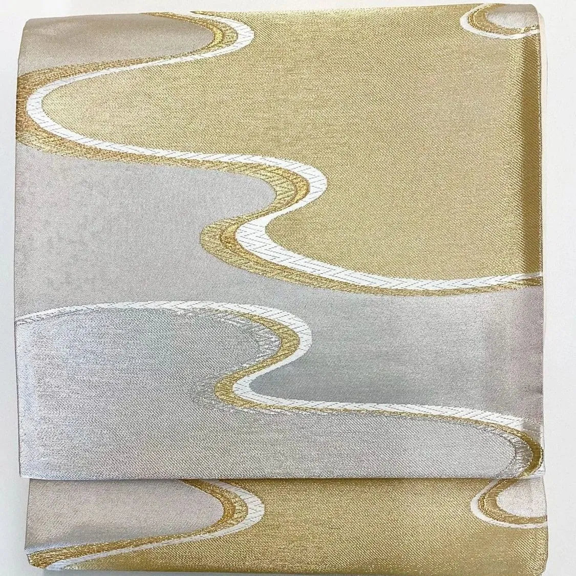 7014# Japanese Vintage Fukuro Obi Belt Kimono Fabric Silk Traditional Untailored