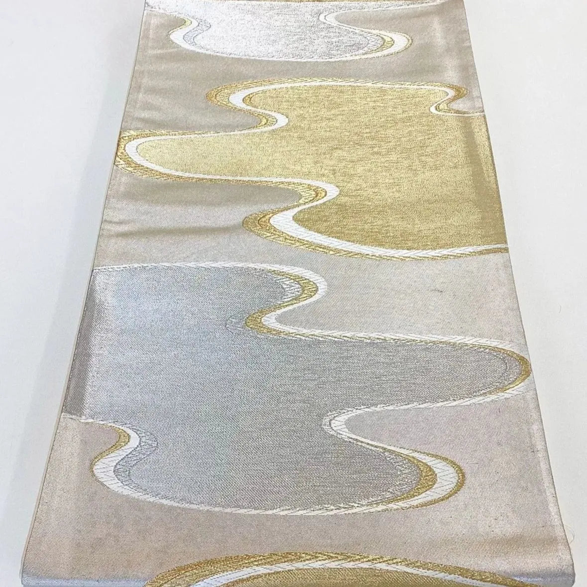 7014# Japanese Vintage Fukuro Obi Belt Kimono Fabric Silk Traditional Untailored