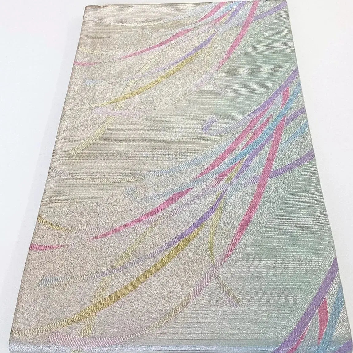 7015# Japanese Vintage Fukuro Obi Belt Kimono Fabric Silk Traditional