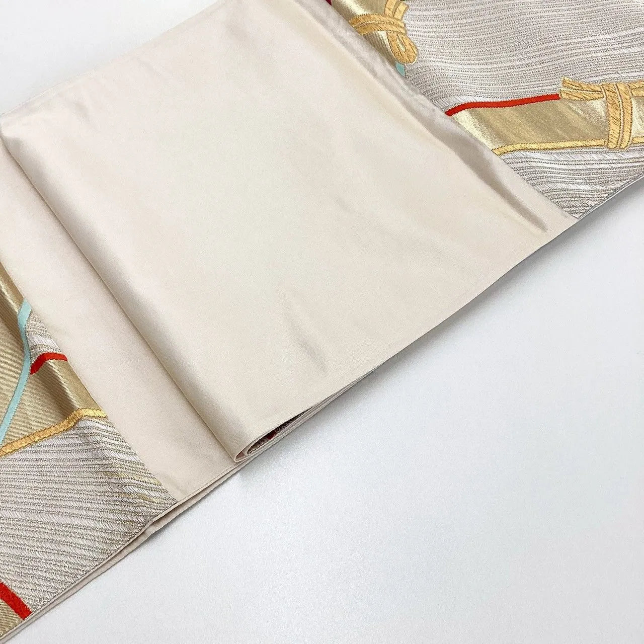 7032# Japanese Vintage Fukuro Obi Belt Kimono Fabric Silk Traditional Untailored